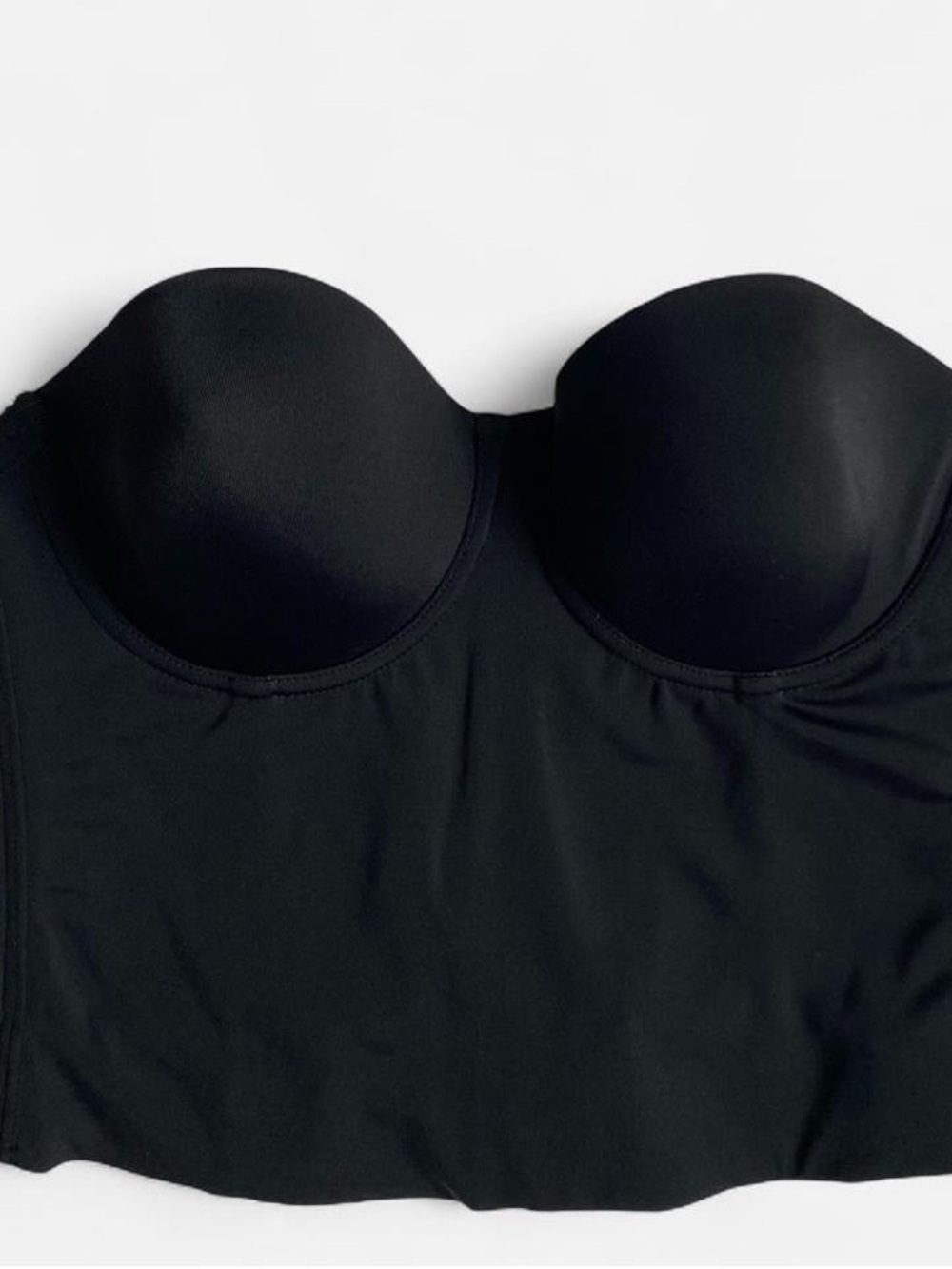 Y2K black satin bustier